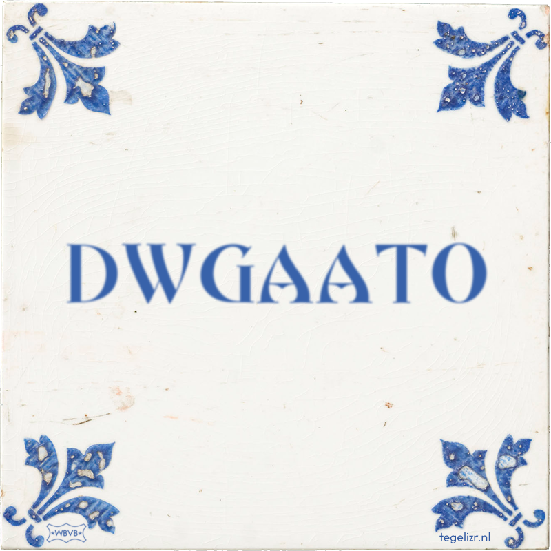 DWGAATO - Online tegeltjes bakken