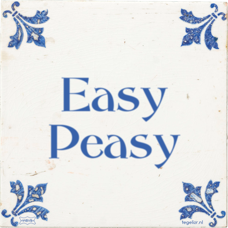 Easy Peasy - Online tegeltjes bakken