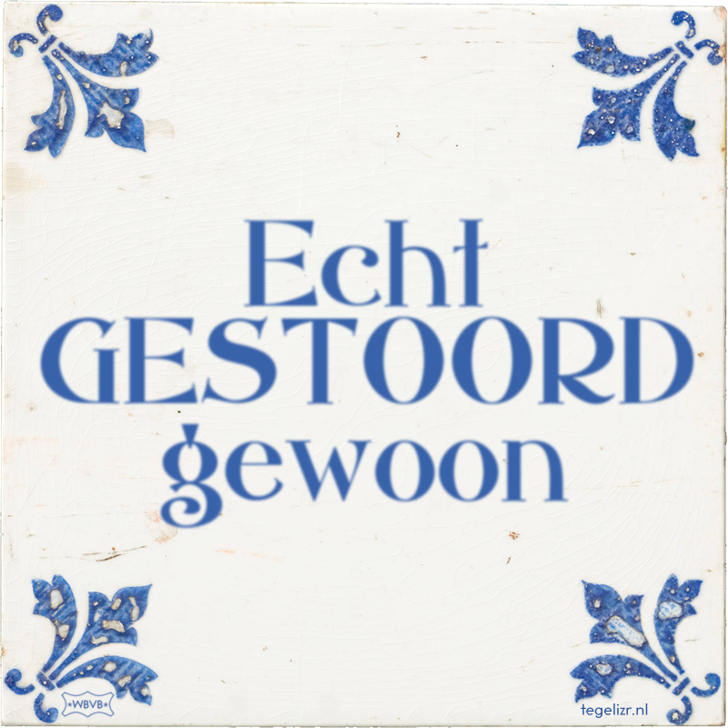 Echt GESTOORD gewoon - Online tegeltjes bakken