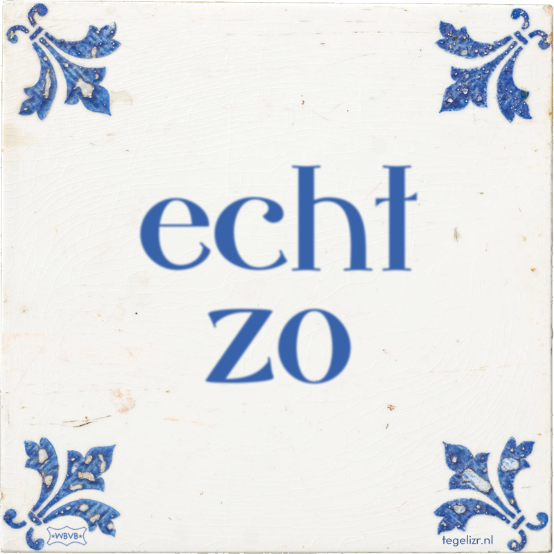 echt zo - Online tegeltjes bakken