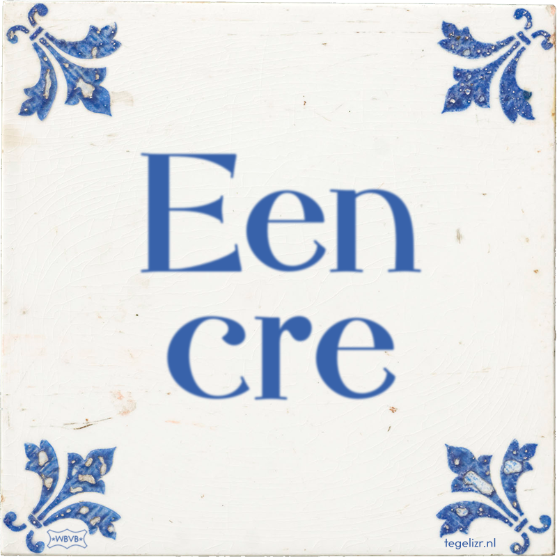 Een cre - Online tegeltjes bakken