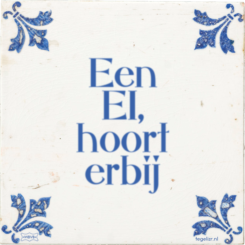 Een EI, hoort erbij - Online tegeltjes bakken