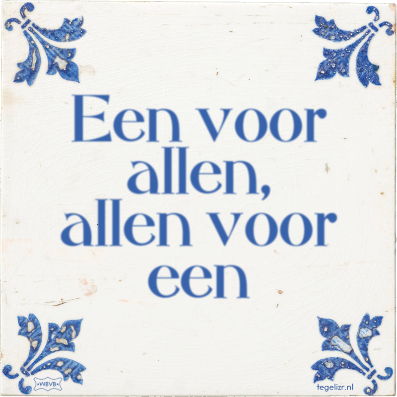 Een voor allen, allen voor een - Online tegeltjes bakken