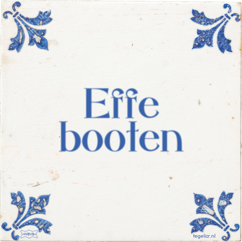Effe booten - Online tegeltjes bakken