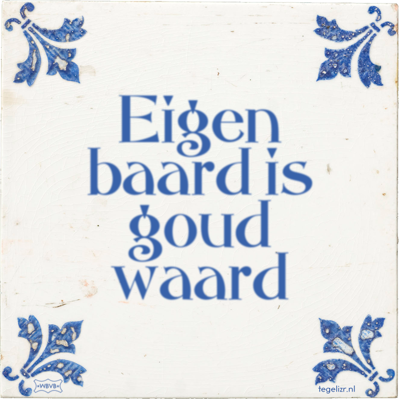 Eigen baard is goud waard - Online tegeltjes bakken