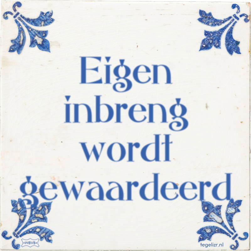 Eigen inbreng wordt gewaardeerd - Online tegeltjes bakken