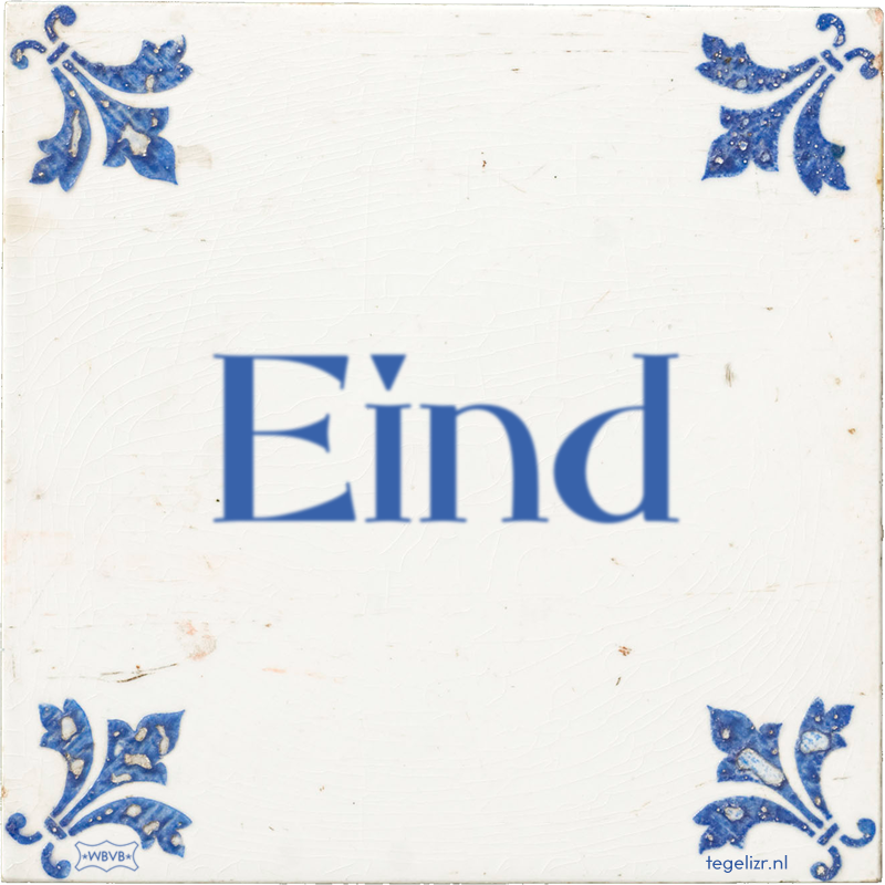 Eind - Online tegeltjes bakken