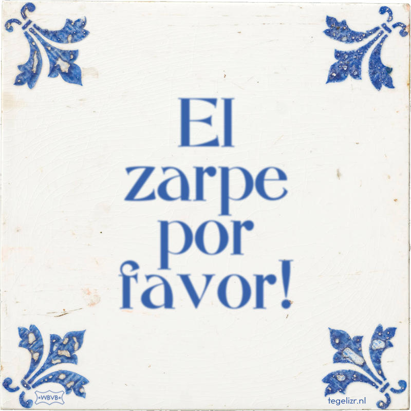 El zarpe por favor! - Online tegeltjes bakken