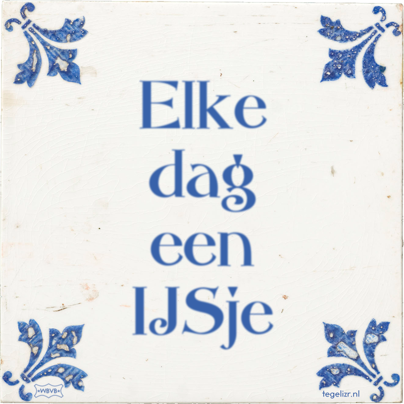 Elke dag een IJSje - Online tegeltjes bakken