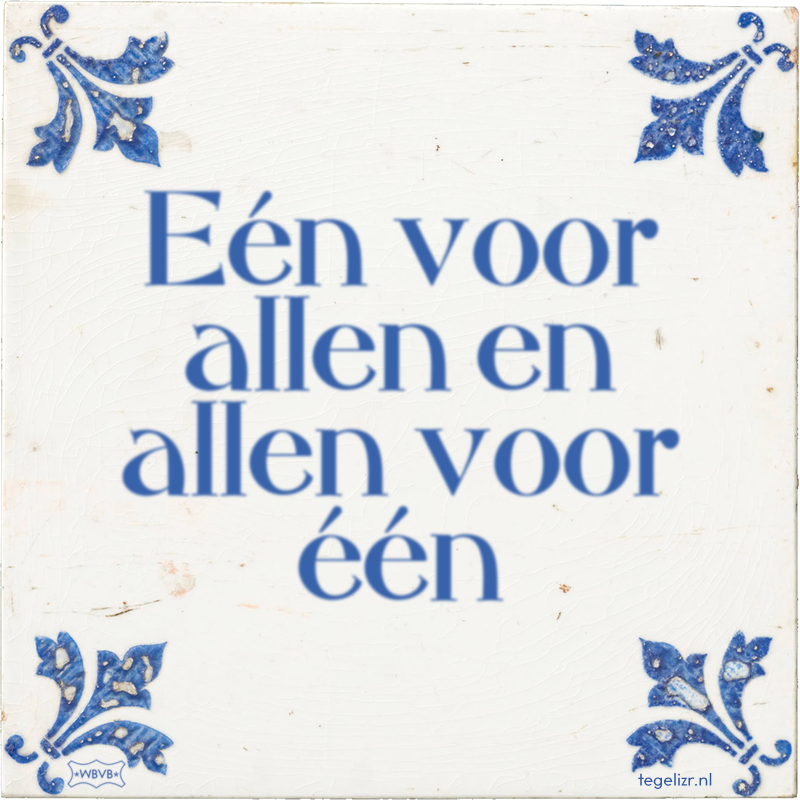 Eén voor allen en allen voor één - Online tegeltjes bakken
