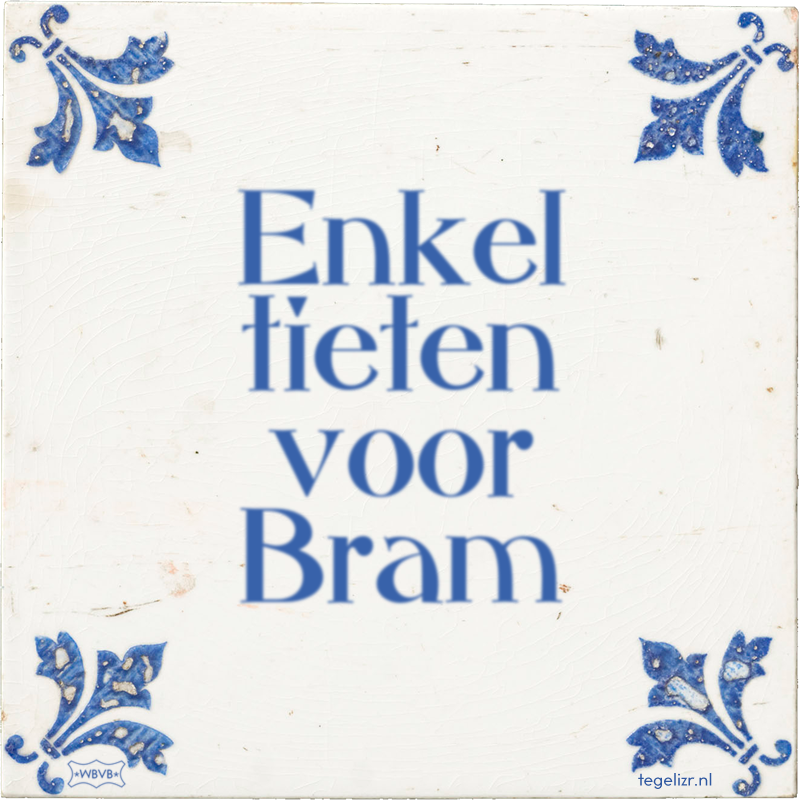 Enkel tieten voor Bram - Online tegeltjes bakken