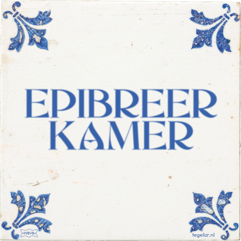 EPIBREER KAMER - Online tegeltjes bakken