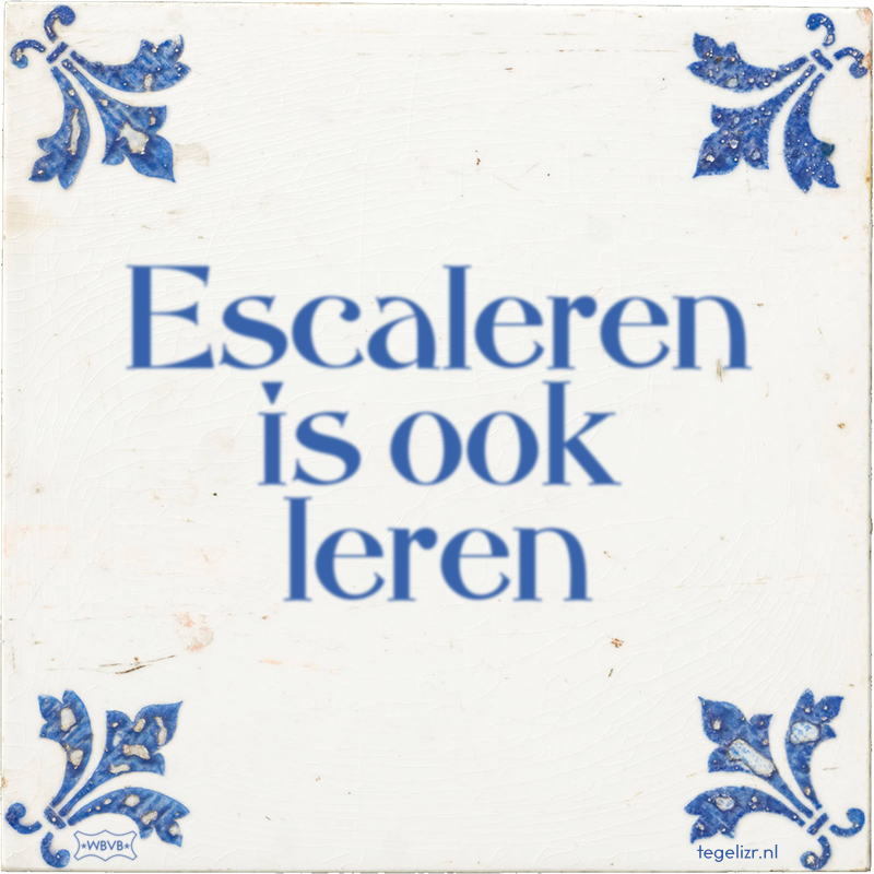 Escaleren is ook leren - Online tegeltjes bakken