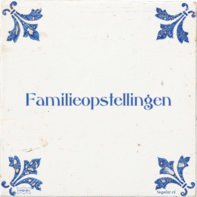 Familieopstellingen - Online tegeltjes bakken