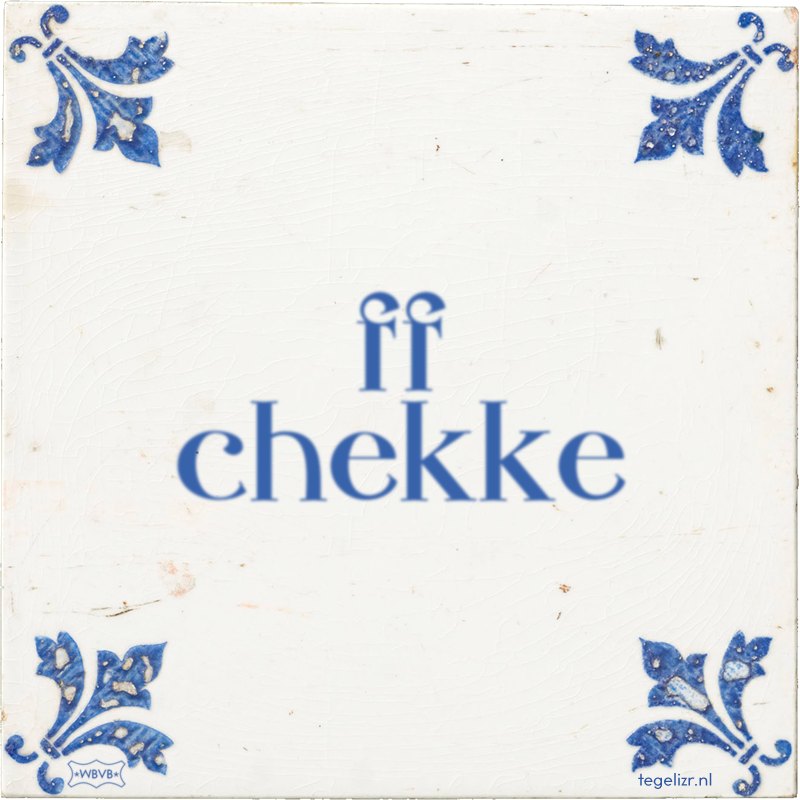 ff chekke - Online tegeltjes bakken