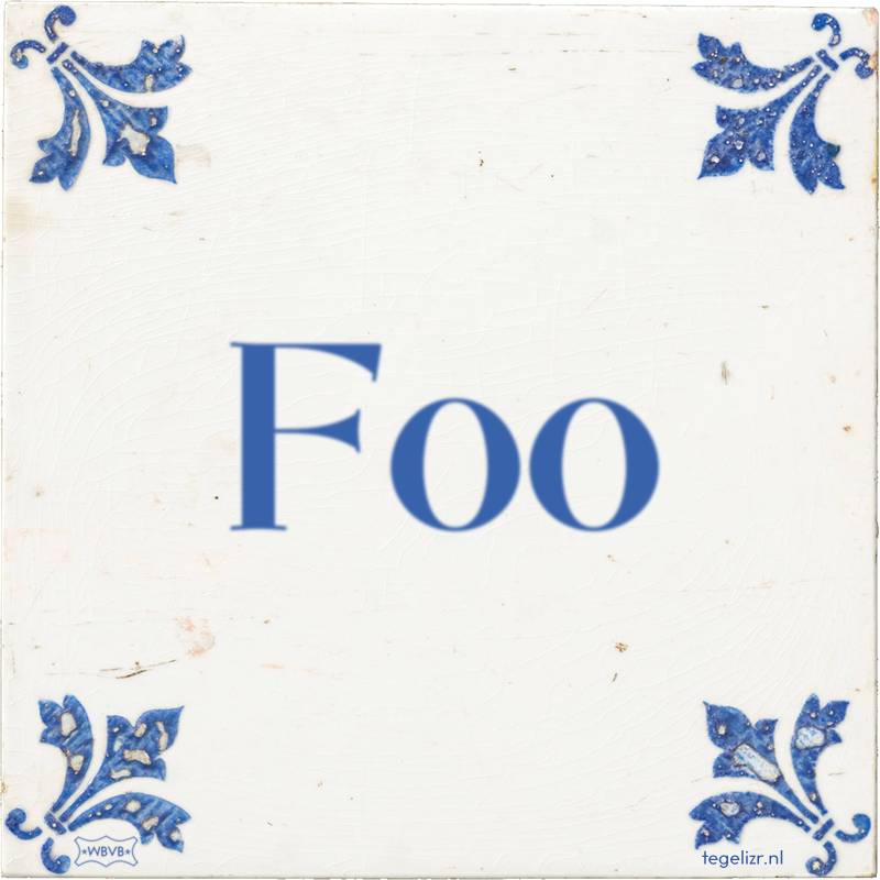 Foo - Online tegeltjes bakken