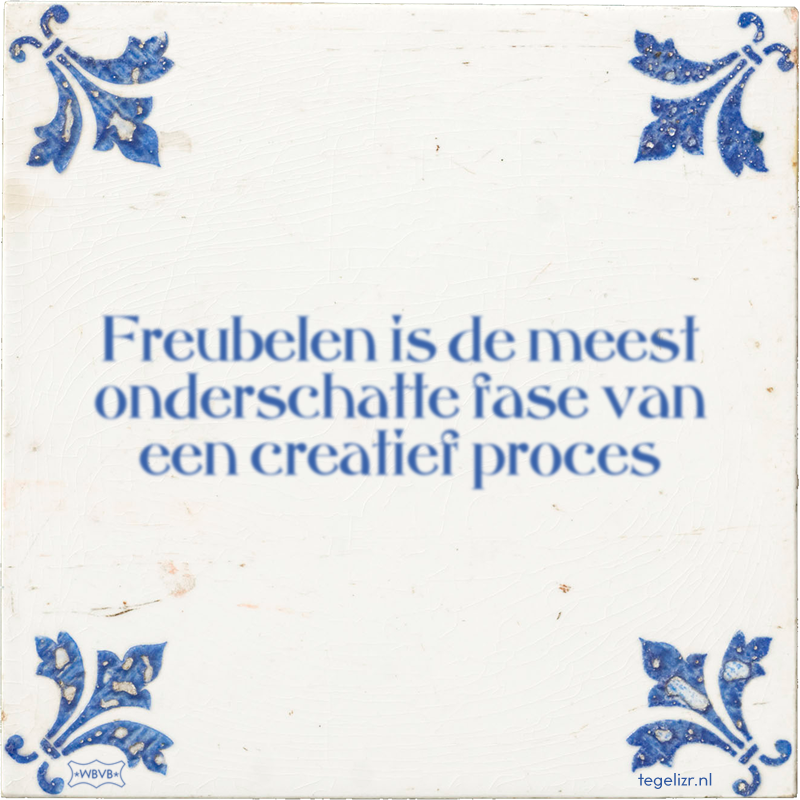 Freubelen is de meest onderschatte fase van een creatief proces - Online tegeltjes bakken