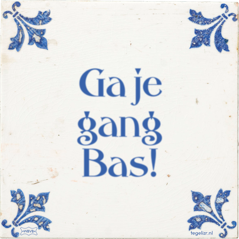 Ga je gang Bas! - Online tegeltjes bakken