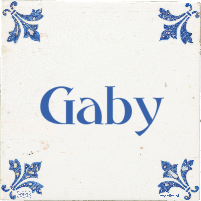 Gaby - Online tegeltjes bakken