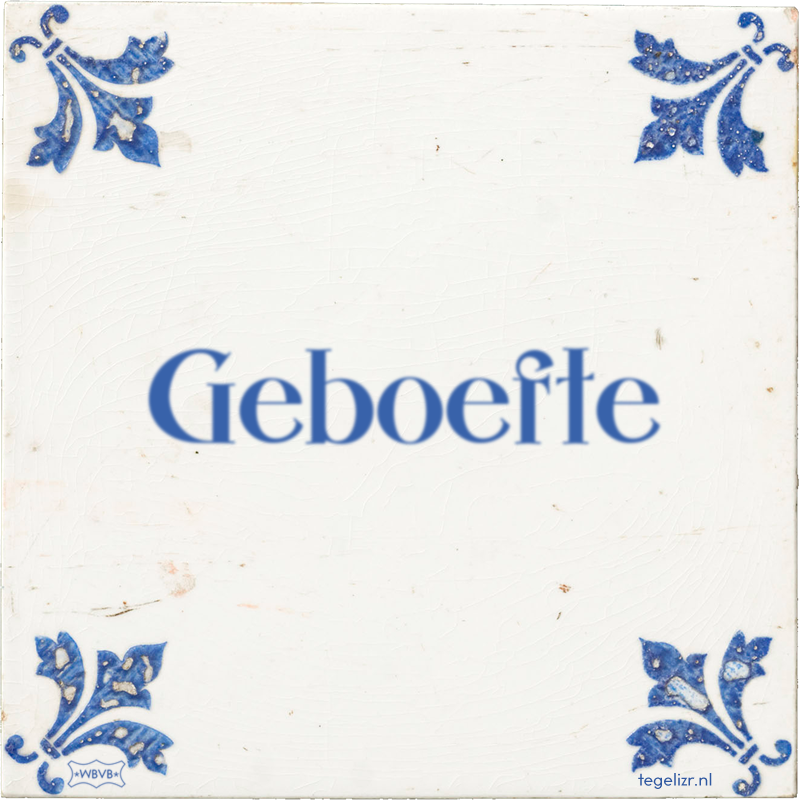 Geboefte - Online tegeltjes bakken