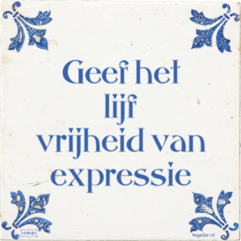 Geef het lijf vrijheid van expressie - Online tegeltjes bakken