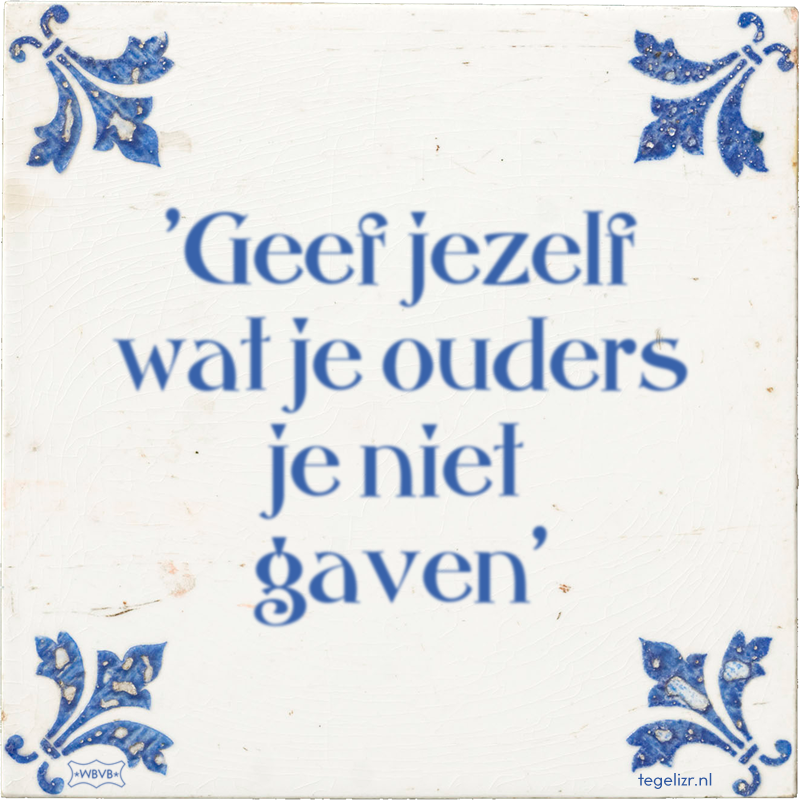 'Geef jezelf wat je ouders je niet gaven' - Online tegeltjes bakken