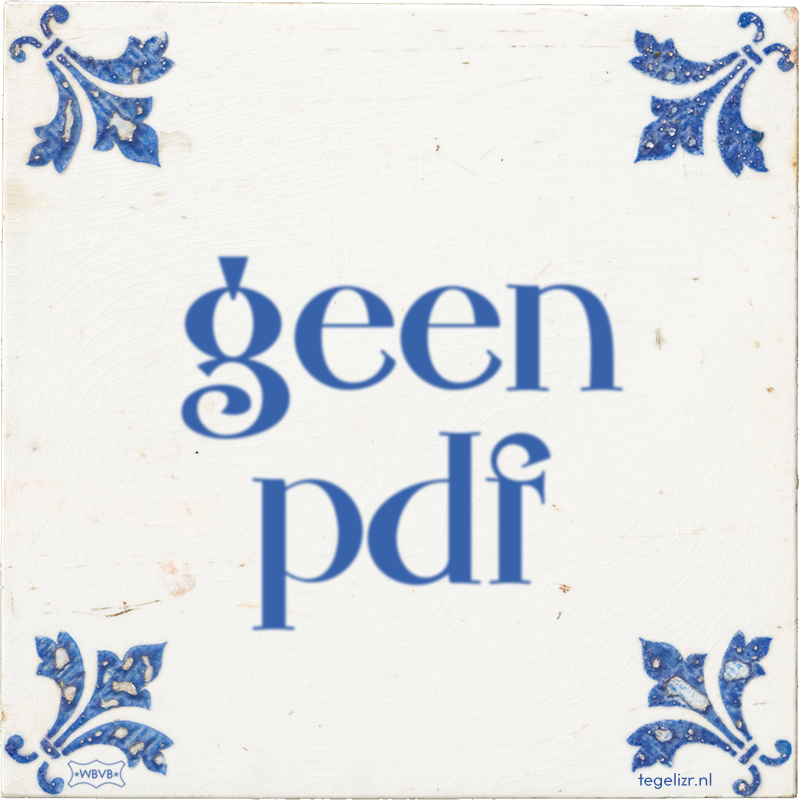 geen pdf - Online tegeltjes bakken