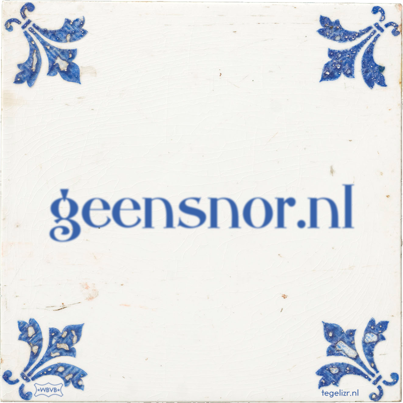 geensnor.nl - Online tegeltjes bakken
