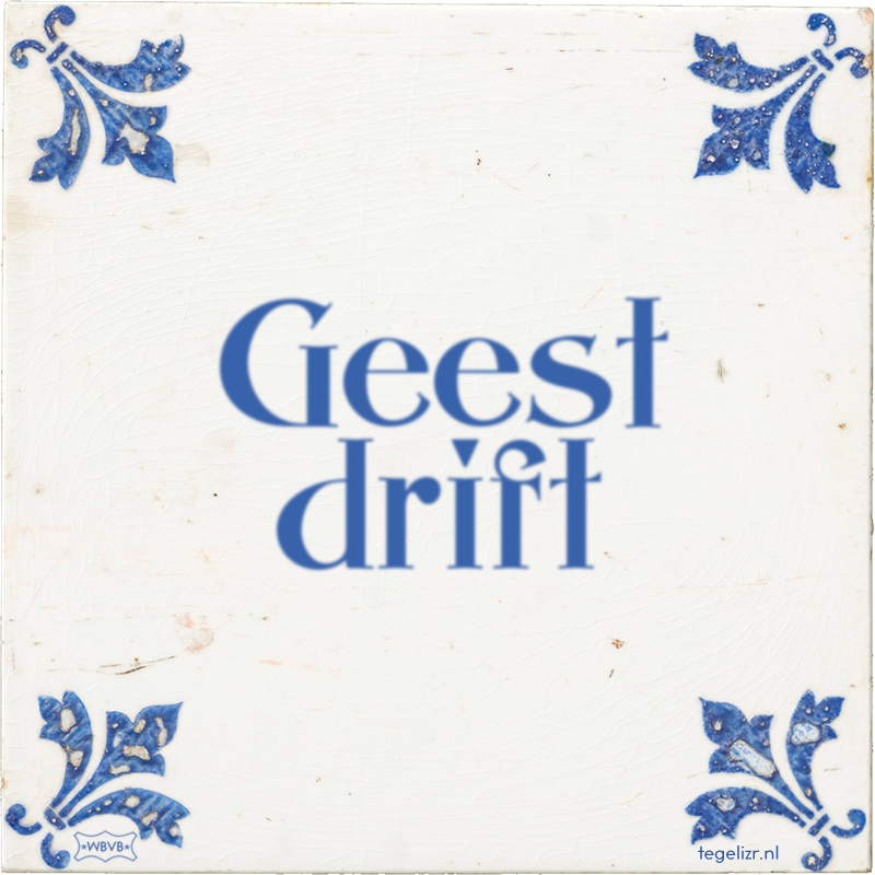Geest drift - Online tegeltjes bakken