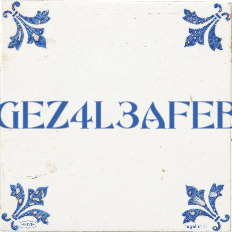 GEZ4L3AFEB - Online tegeltjes bakken