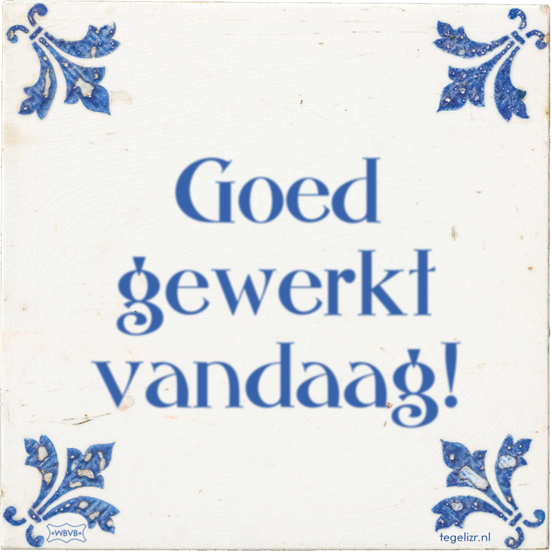  - Online tegeltjes bakken