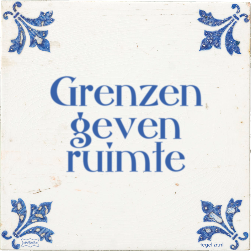 Grenzen geven ruimte - Online tegeltjes bakken