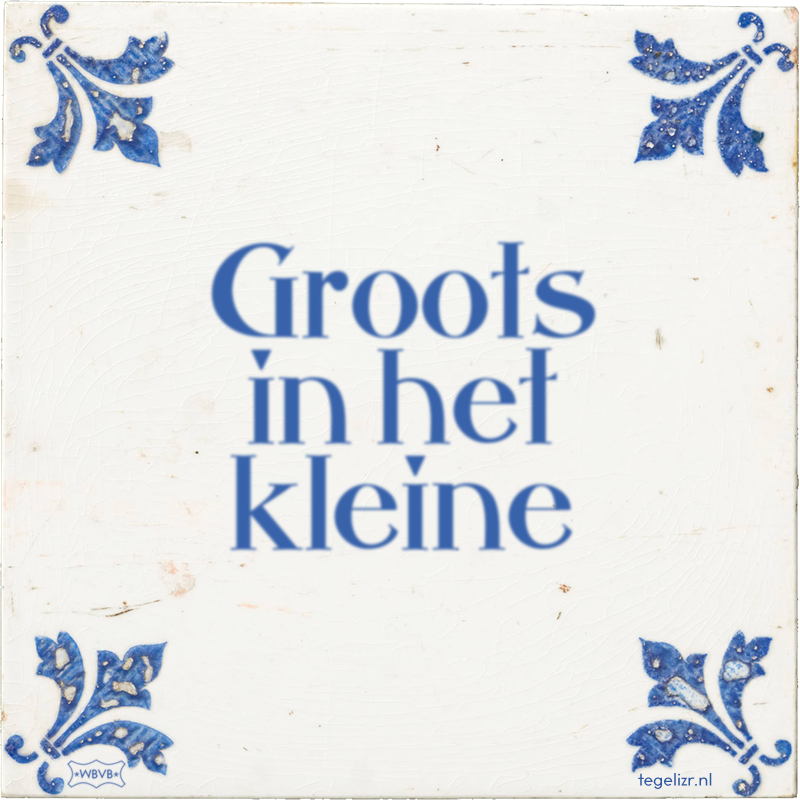 Groots in het kleine - Online tegeltjes bakken
