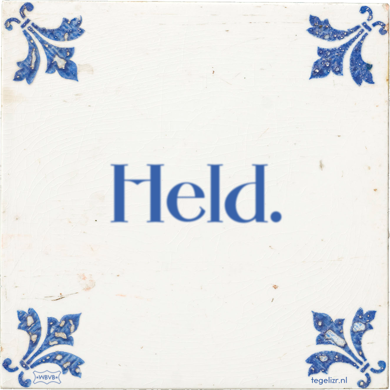 Held. - Online tegeltjes bakken