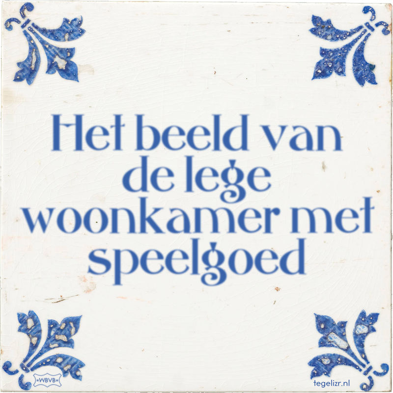 Het beeld van de lege woonkamer met speelgoed - Online tegeltjes bakken