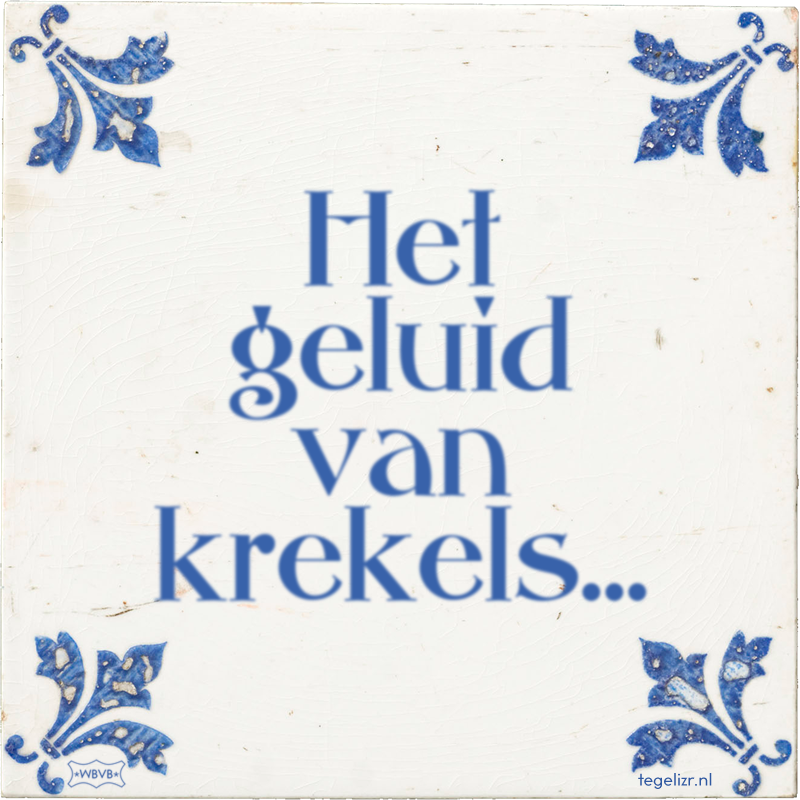 Het geluid van krekels... - Online tegeltjes bakken