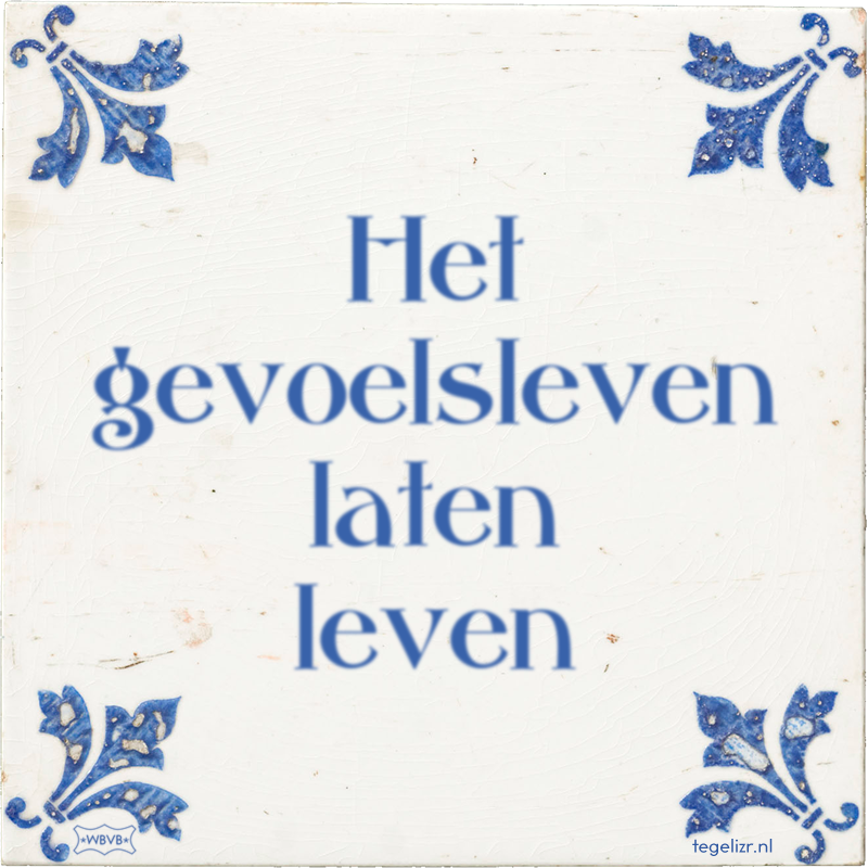 Het gevoelsleven laten leven - Online tegeltjes bakken