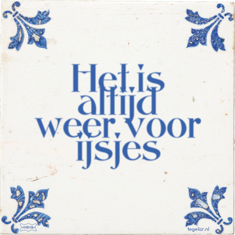Het is altijd weer voor ijsjes - Online tegeltjes bakken