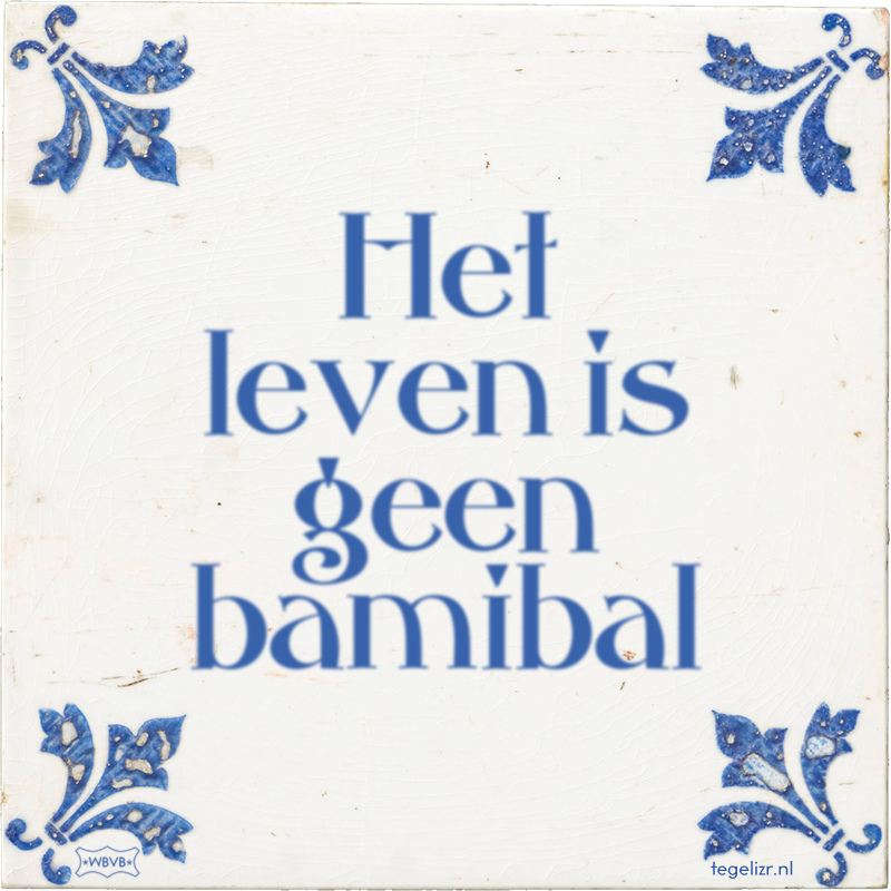 Het leven is geen bamibal - Online tegeltjes bakken