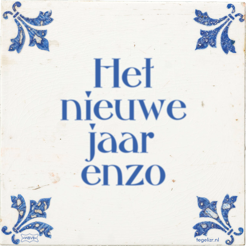 Het nieuwe jaar enzo - Online tegeltjes bakken