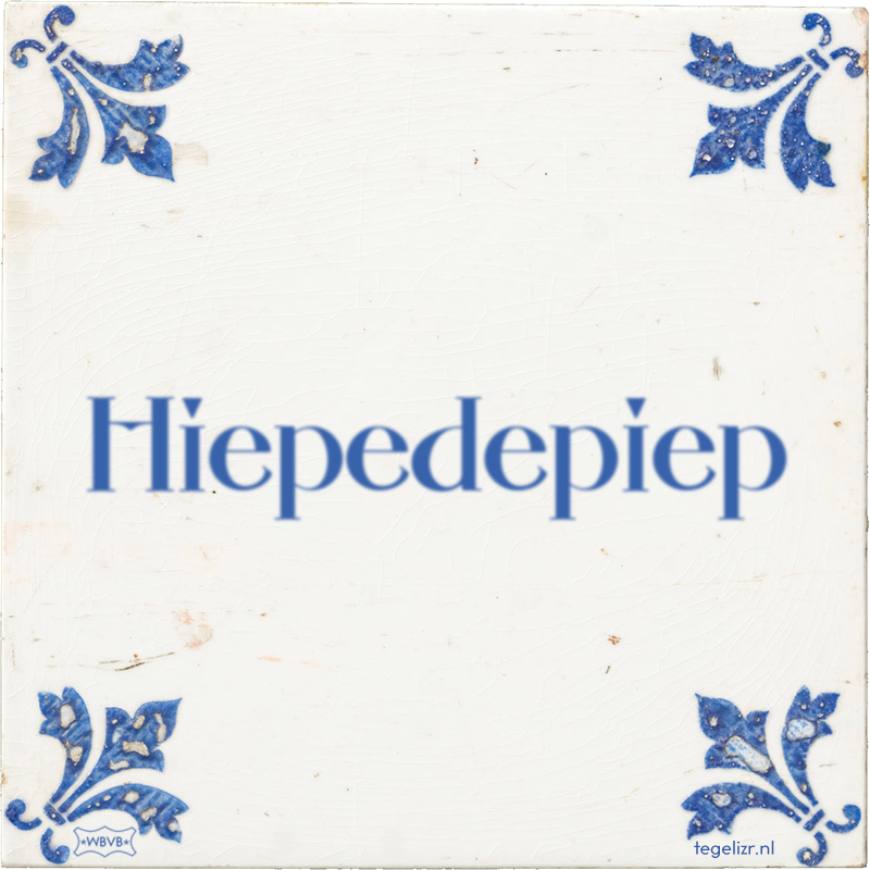Hiepedepiep - Online tegeltjes bakken