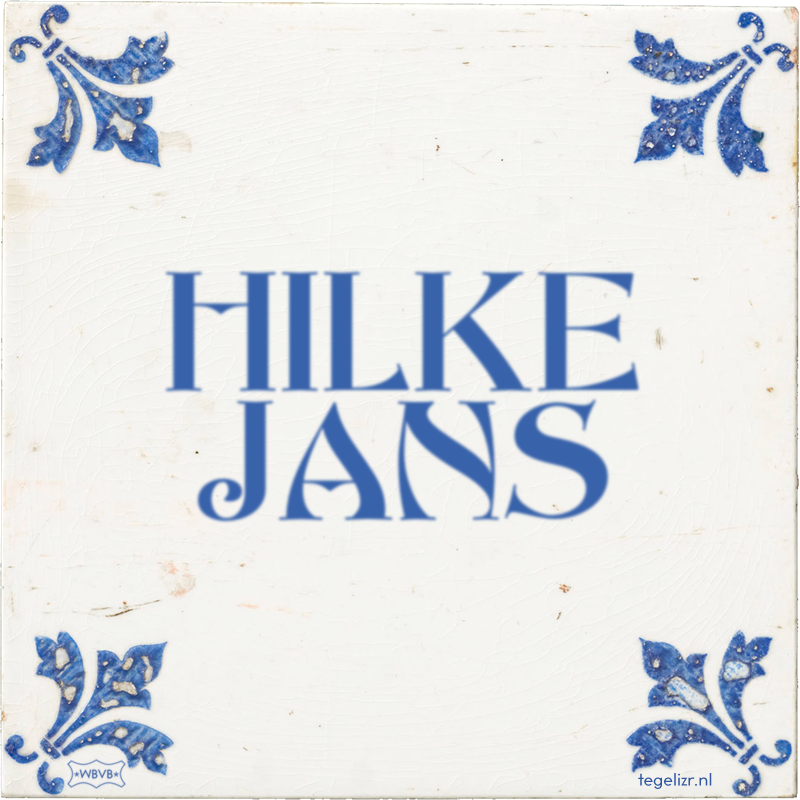 HILKE JANS - Online tegeltjes bakken