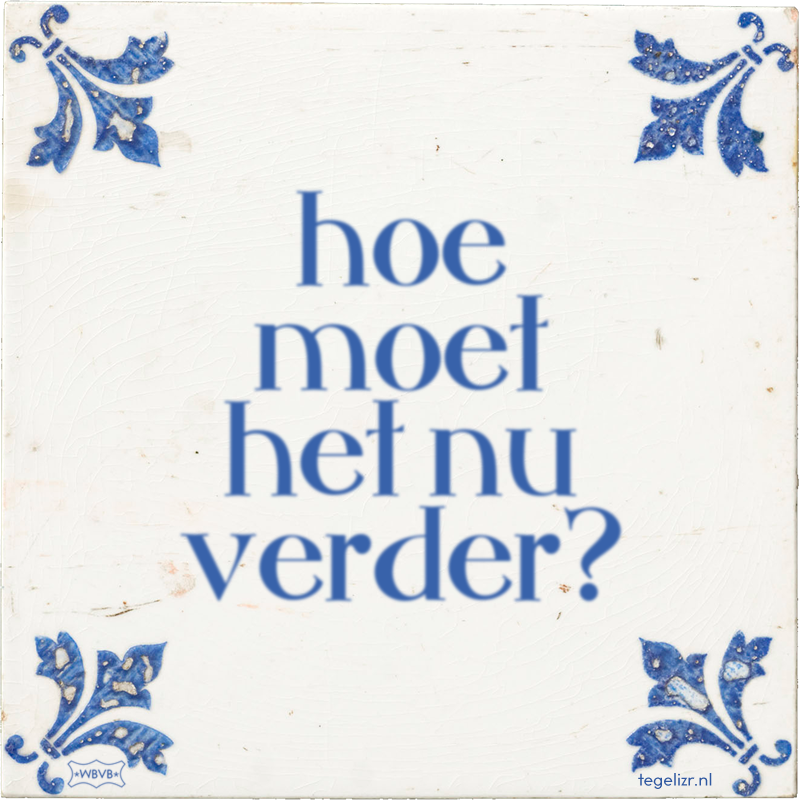 hoe moet het nu verder? - Online tegeltjes bakken