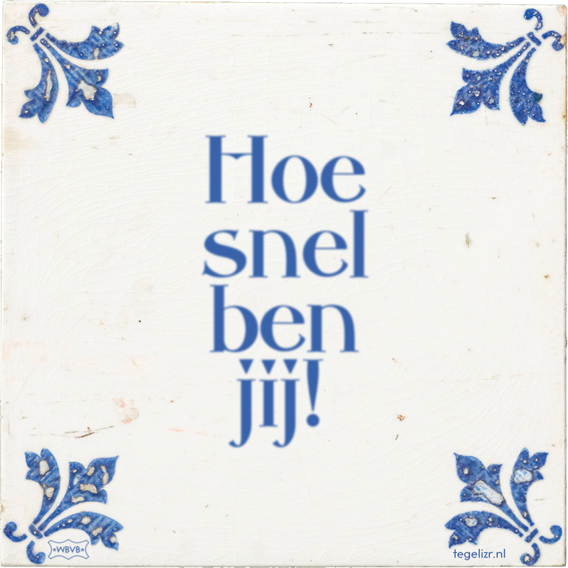 Hoe snel ben jij! - Online tegeltjes bakken