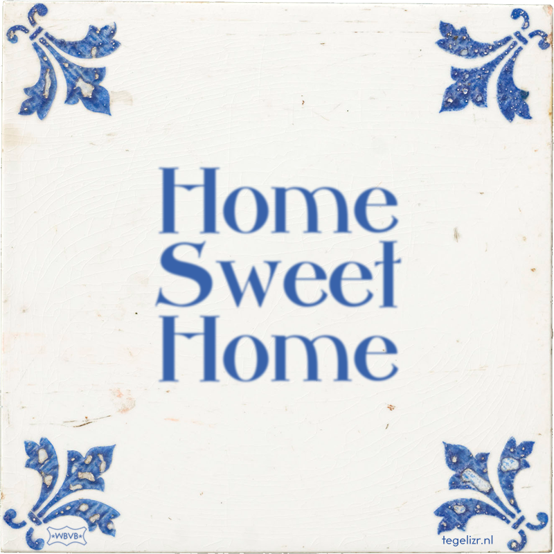 Home Sweet Home - Online tegeltjes bakken