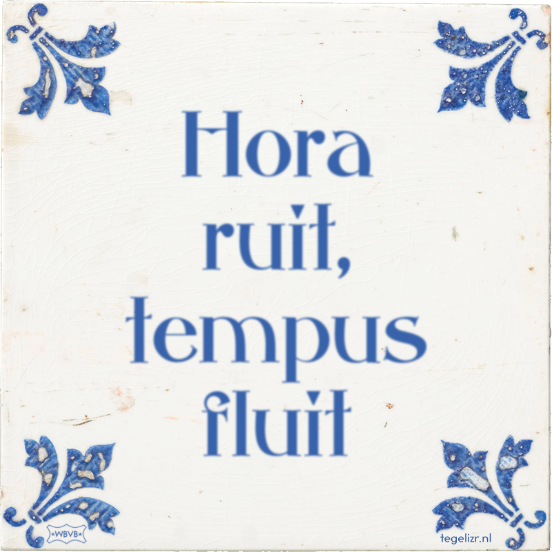 Hora ruit, tempus fluit - Online tegeltjes bakken