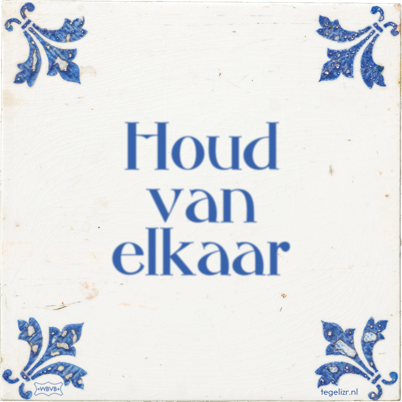 Houd van elkaar - Online tegeltjes bakken