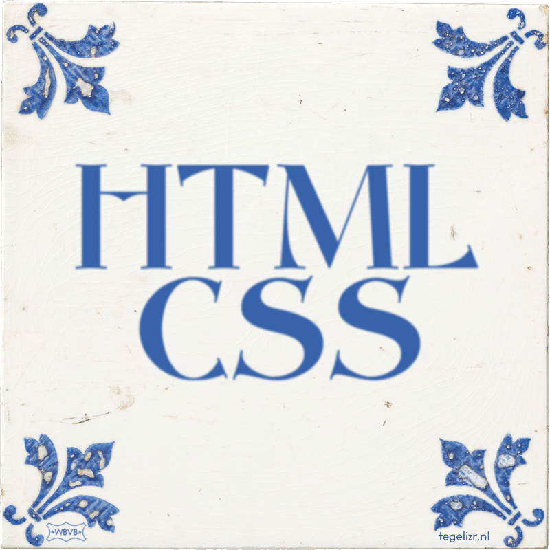 HTML CSS - Online tegeltjes bakken