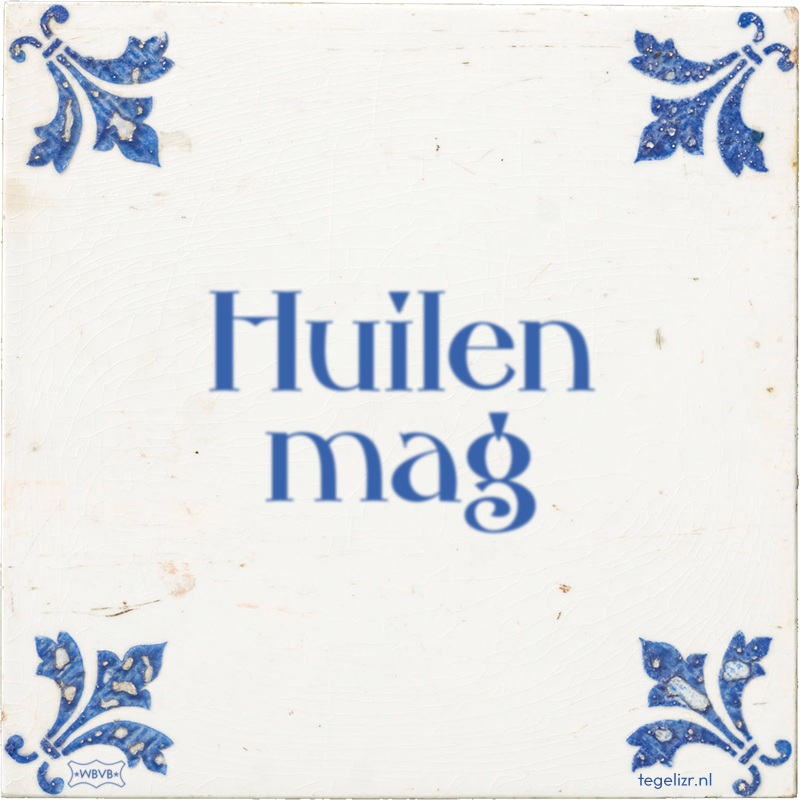 Huilen mag - Online tegeltjes bakken