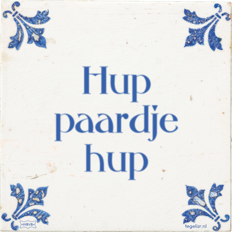 Hup paardje hup - Online tegeltjes bakken